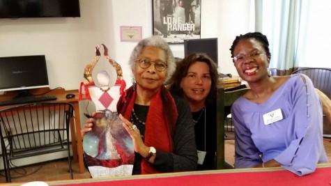 Alice Walker, feminist author and beautiful soul, receiving her Power Totem at Ghost Ranch, 2014