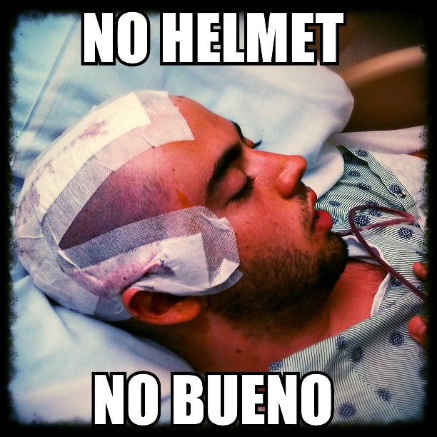 No Helmet No Bueno1 by Peter Berry